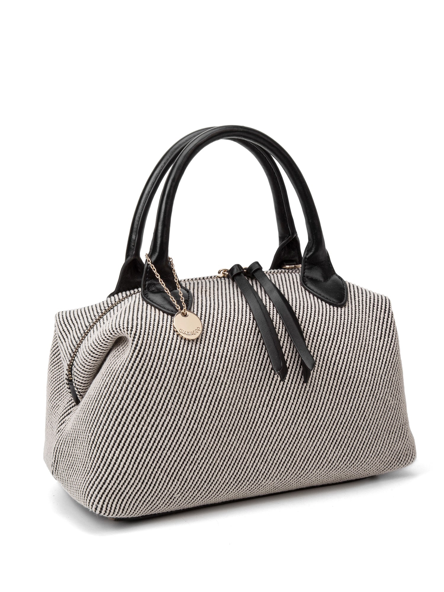 Borsa a mano da donna 100% pelle vegana PU 749-1PT-BLACK Diana&co