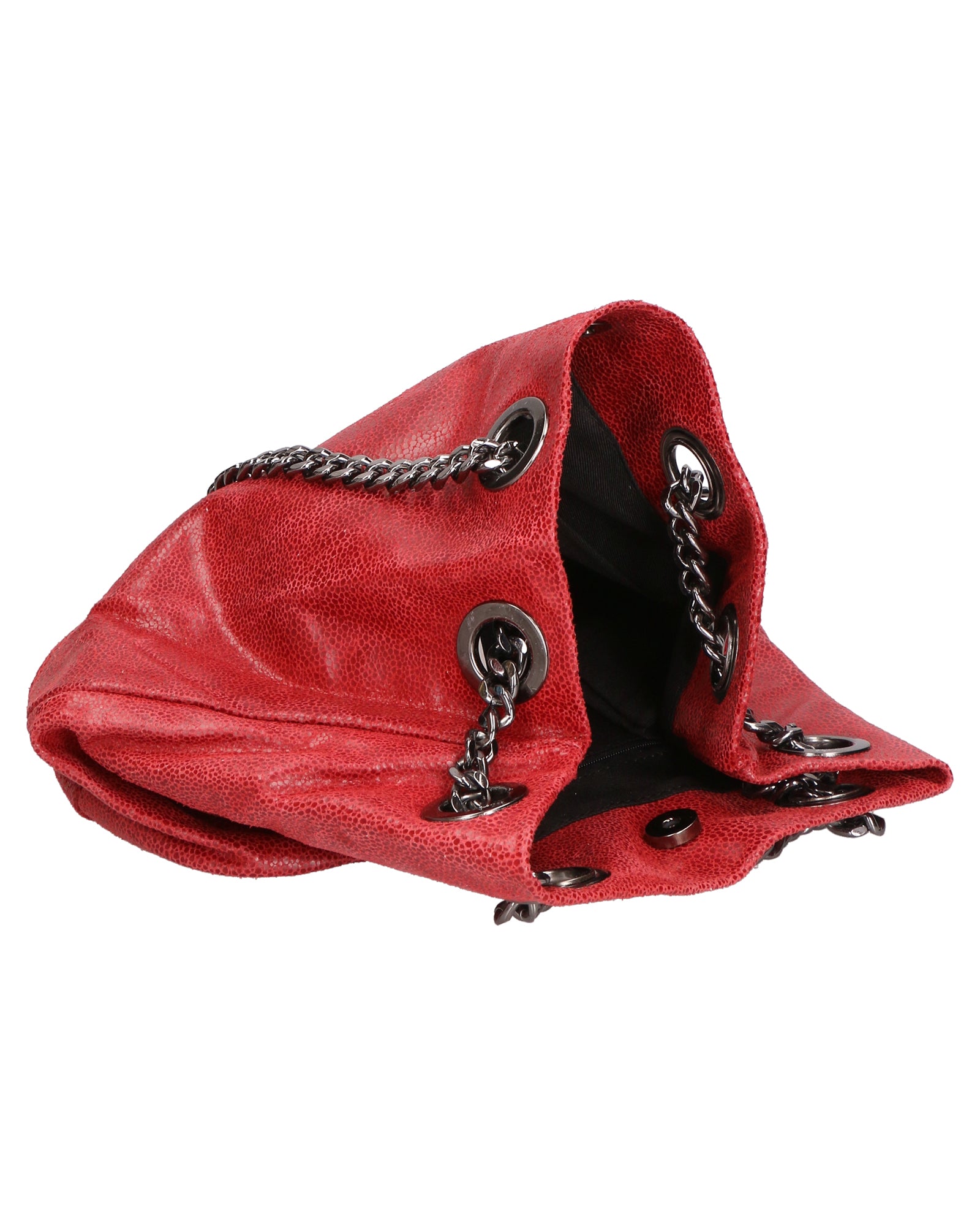 Cora Borsa a spalla da donna Vera pelle 1131-ROSSO SCURO Gave Lux