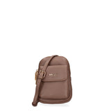 Borsa a tracolla donna Ecopelle e zip 601-1-TAUPE Diana&co
