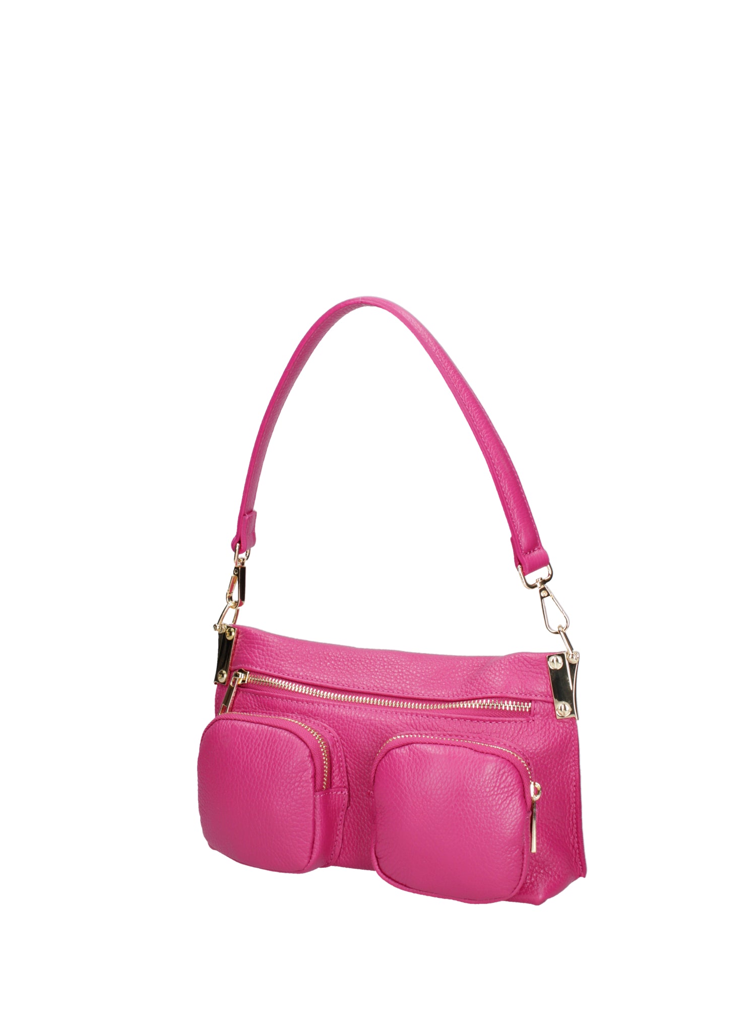Borsa a spalla da donna Vera pelle 07147-D02 FUXIA Roberta Rossi
