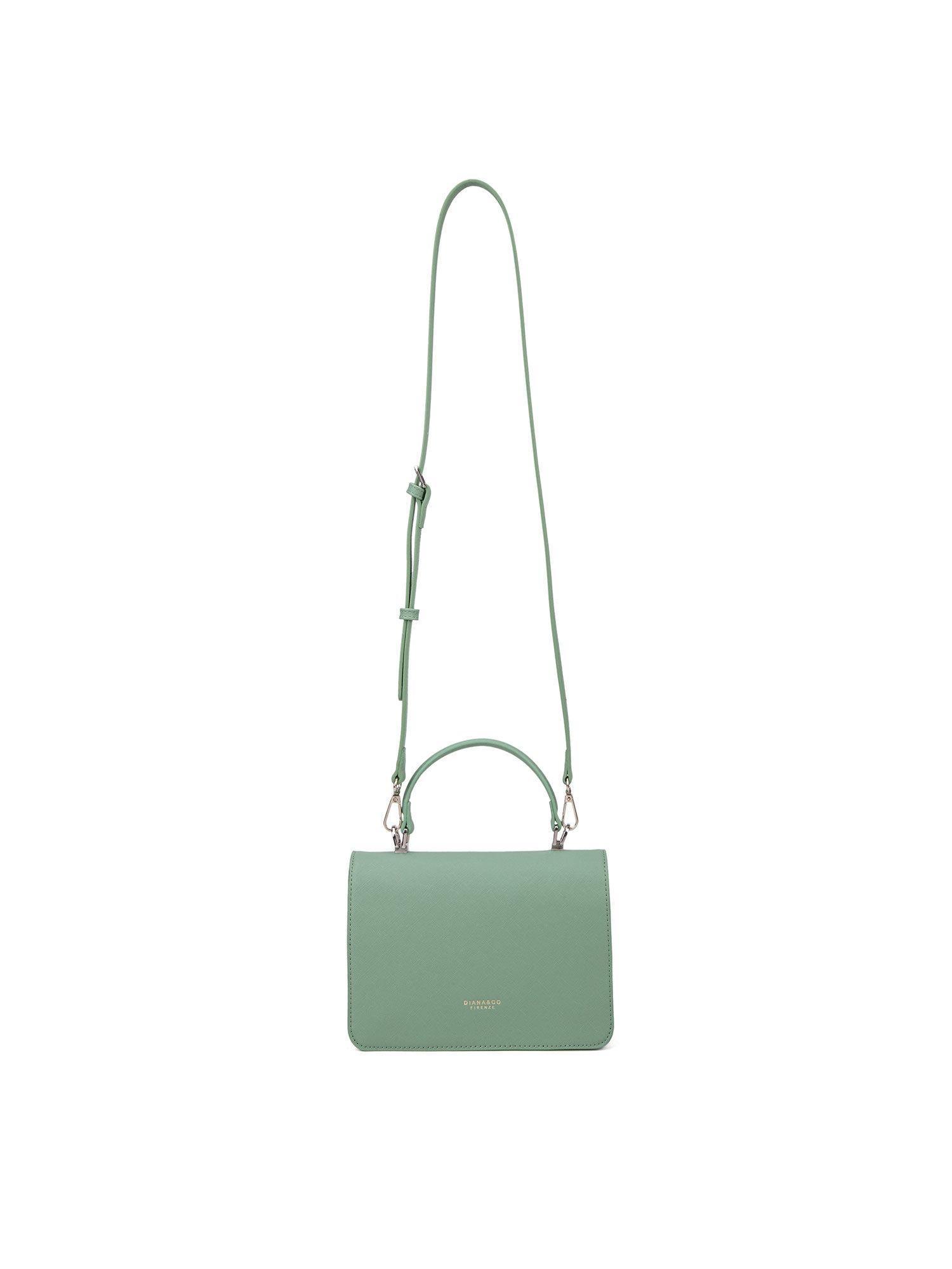 Borsa a mano da donna 100% pelle vegana PU 722-3PT-JADE GREEN Diana&co