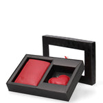 Vera pelle VS-1022-Rosso Set portafoglio e portachiavi uomo Sergio Valentini