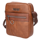 Borsa a tracolla uomo 100% pelle PU PCL3009-BROWN Northampton Polo Club