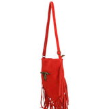 Solana Borsa a tracolla da donna Vera pelle 1518-ROSSO Gave Lux