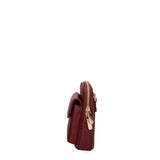 Borsa a tracolla donna Ecopelle e zip 601-1-BORDEAUX Diana&co