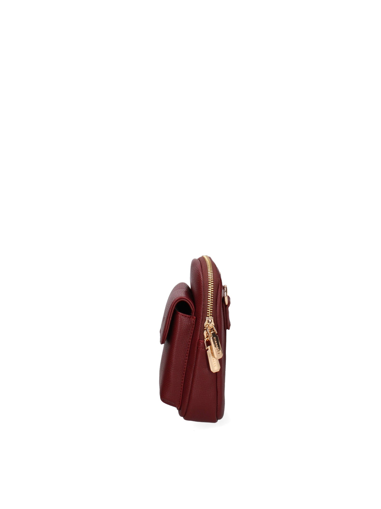 Borsa a tracolla donna Ecopelle e zip 601-1-BORDEAUX Diana&co
