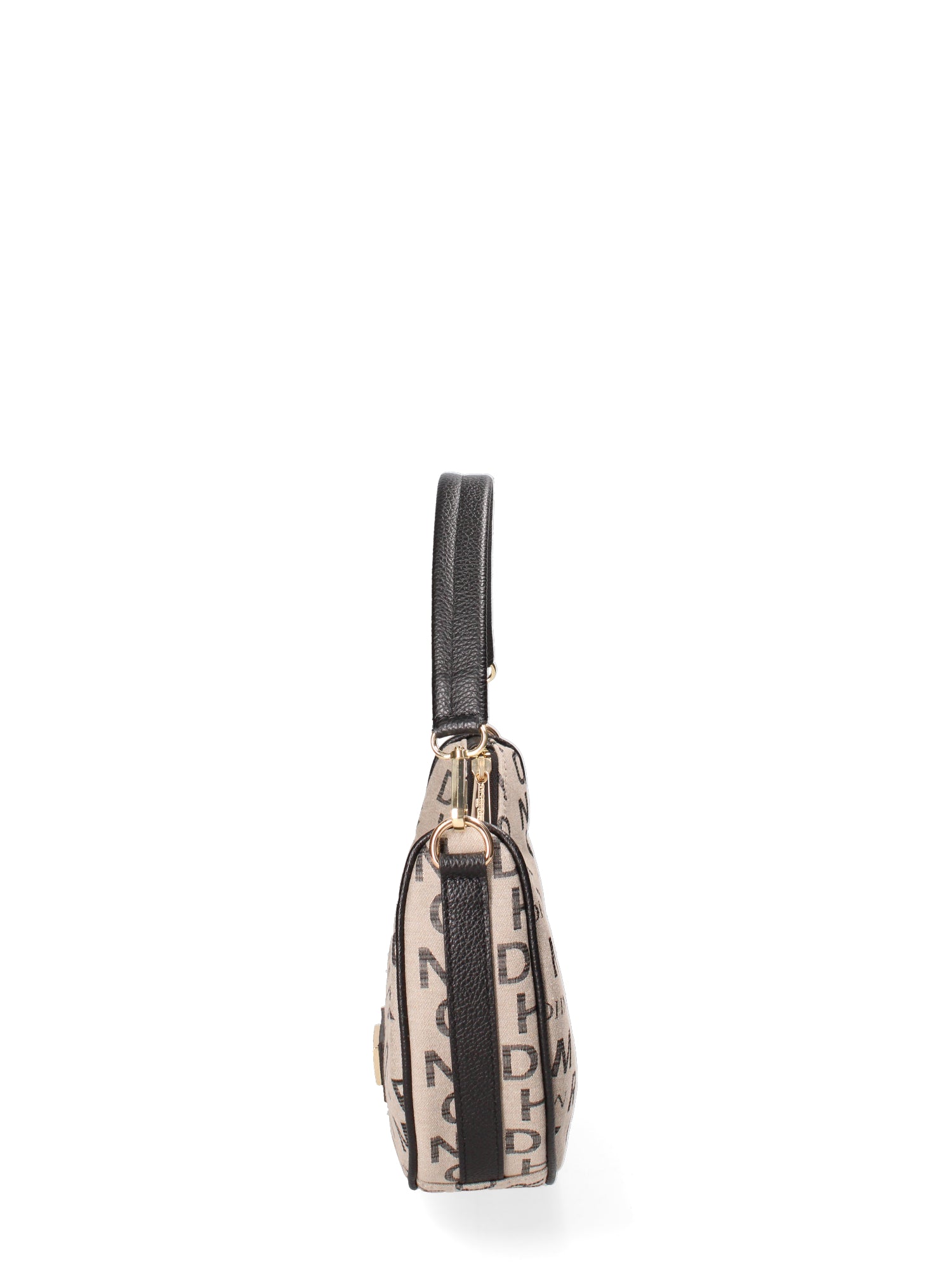 Borsa a spalla da donna 100% Tessuto JR-W-1162MTP-BONE BLACK-GOLD John Richmond