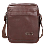 Borsa a tracolla uomo in pelle PU Casual PCL3081-BROWN Northampton Polo Club