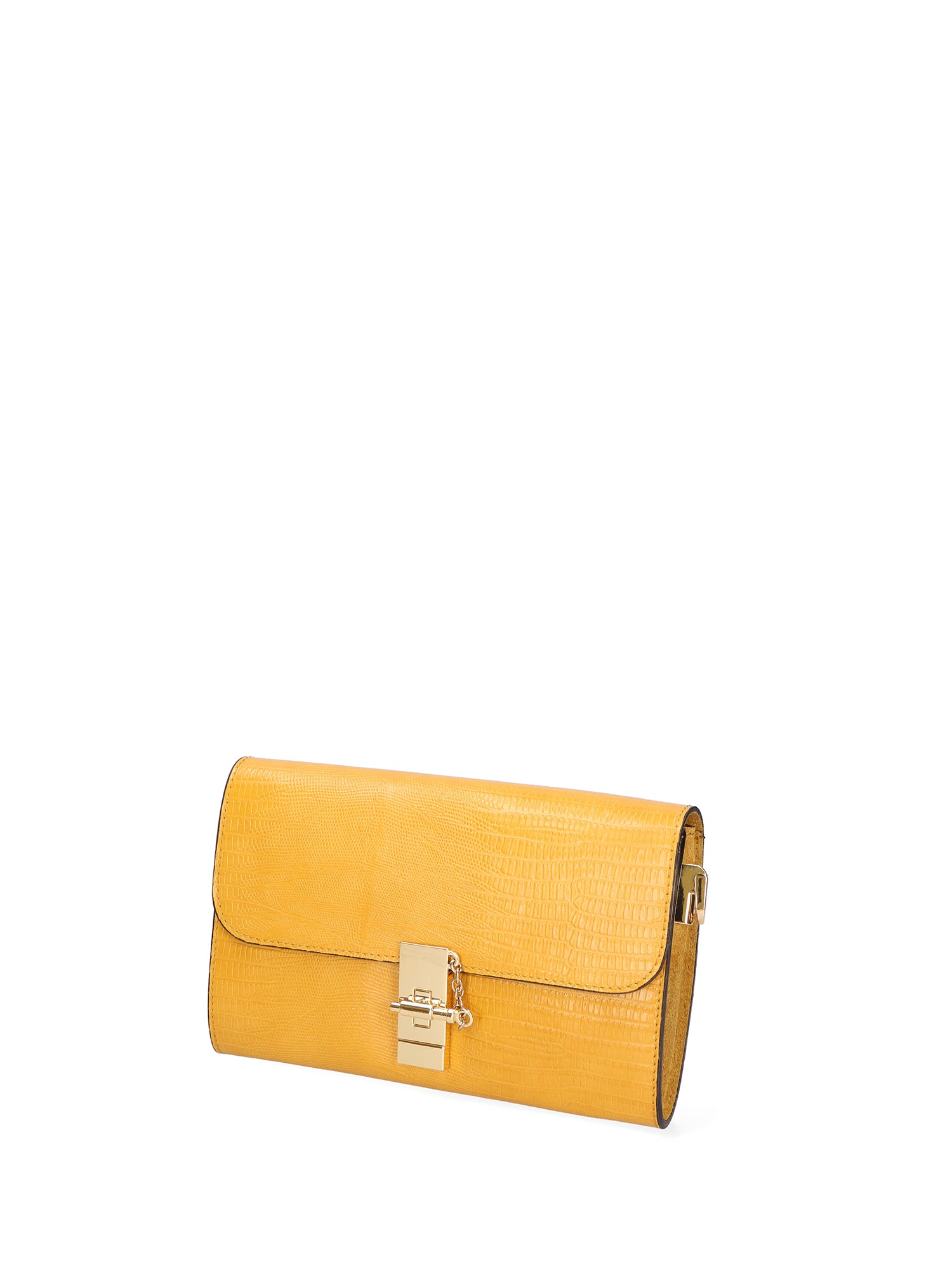 Borsa a tracolla da donna Vera pelle 00734-LU36 SENAPE Viola Castellani