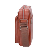 Borsa a tracolla uomo 100% pelle PU PCL3076-BROWN Northampton Polo Club