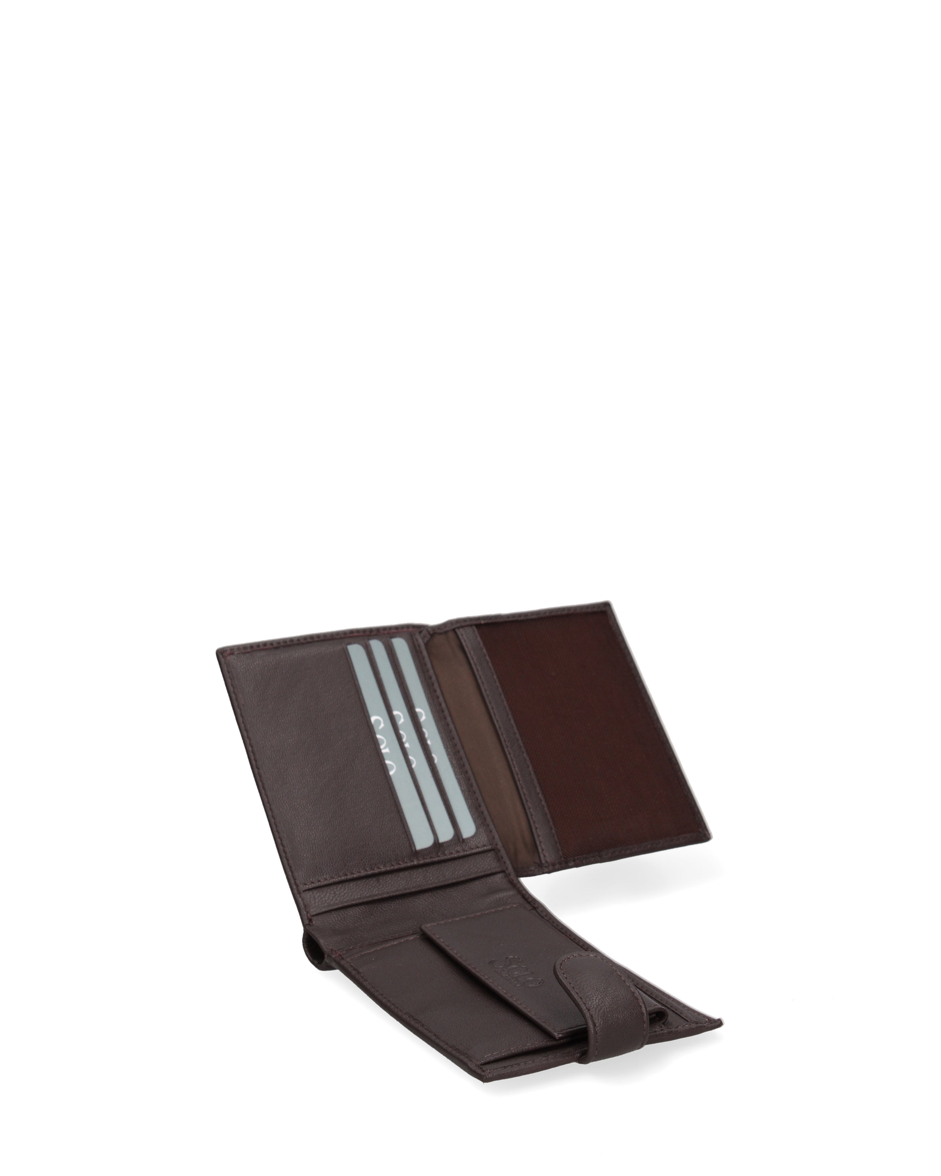 Portafoglio uomo in vera pelle Casual K35236P032-T.MORO Solo Soprani