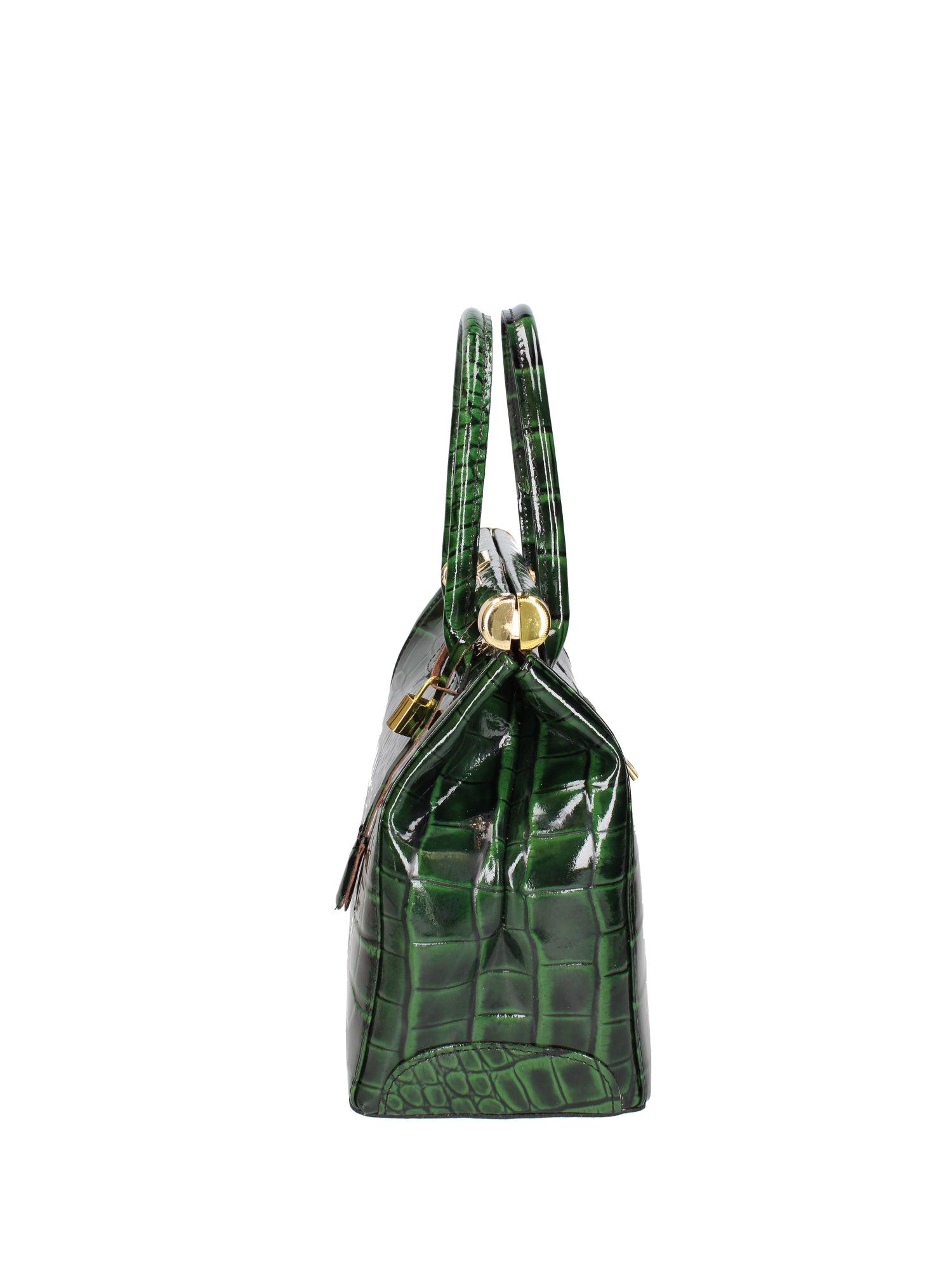 Delfina Borsa a mano da donna Vera pelle 7742-C14 VERDE SCURO Gave Lux
