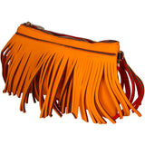 Oxsana Borsa a spalla da donna Neoprene 1311-ARANCIO ORANGE Gave Lux