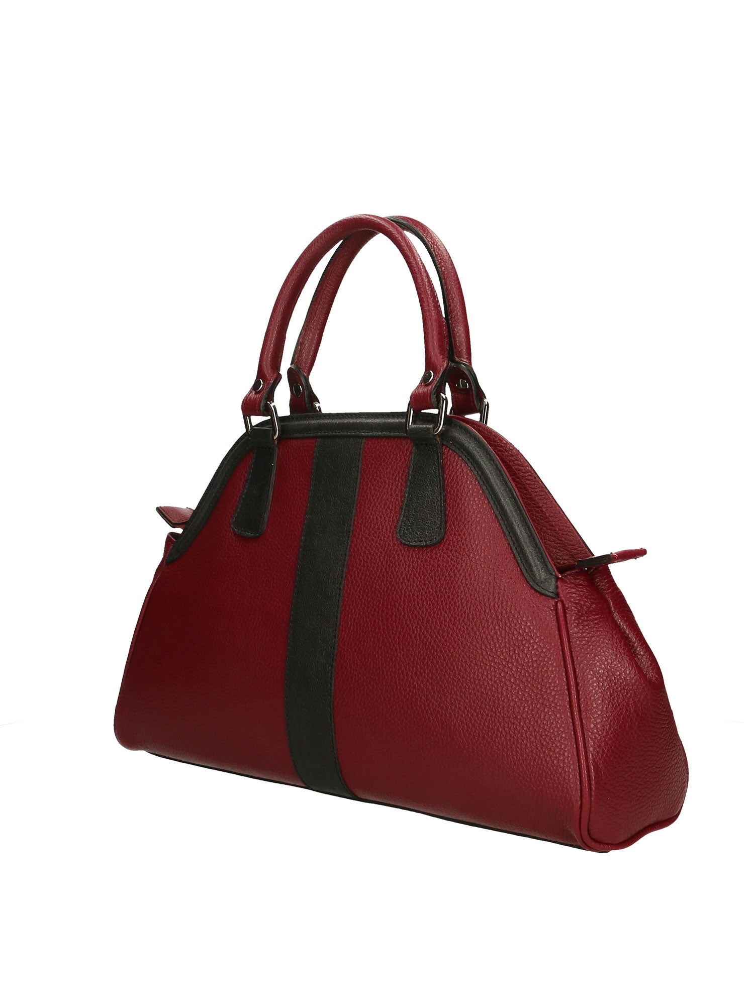 Emeraude Borsa a mano da donna Vera Pelle 6710-BORDO+NERO Gave Lux