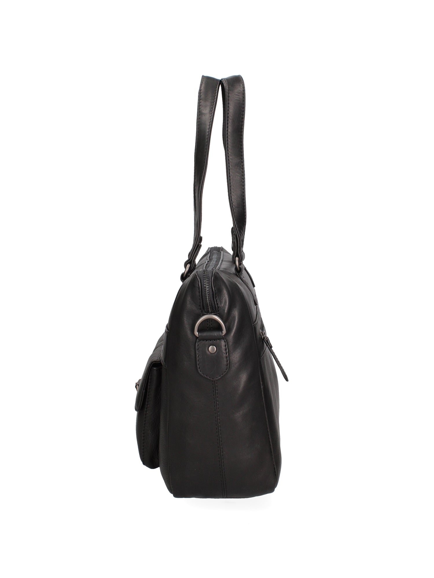 Borsa a spalla uomo in vera pelle Casual HILB-3340-NERO Hill Burry