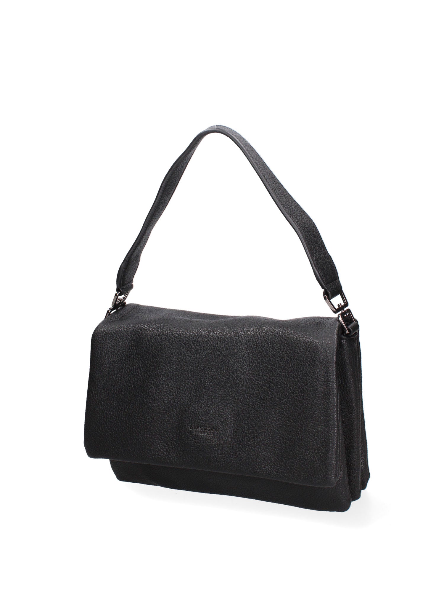 Borsa a spalla da donna Ecopelle vegana 637-1-BLACK Diana&co
