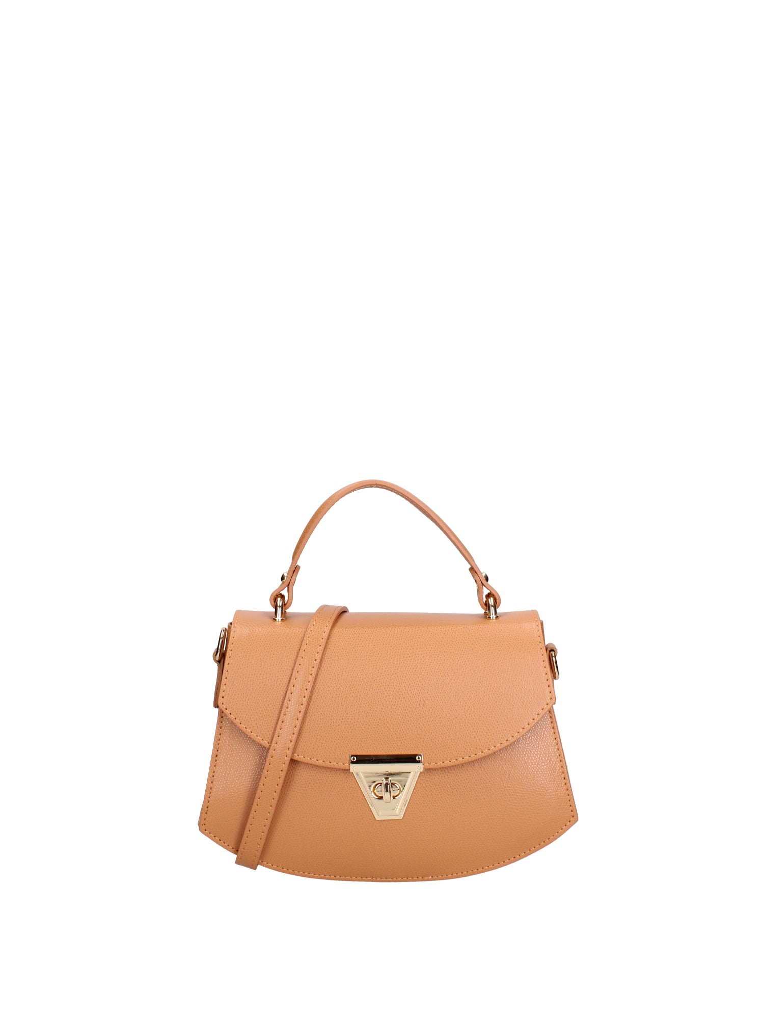 Borsa a mano da donna 100% vera pelle 07202-P 607 CUOIO Roberta Rossi