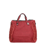 Zaffira Borsa a spalla da donna Misto nylon e pelle LK0264-BORDEAUX Gave Lux