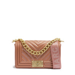 Borsa a mano da donna 100% Pvc FLAT S-RAME + OFF GOLD Marc Ellis