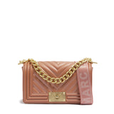 Borsa a mano da donna 100% Pvc FLAT S-RAME + OFF GOLD Marc Ellis