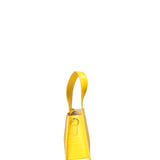 Borsa a mano da donna Vera pelle effetto cocco 07220-C04 GIALLO Roberta Rossi