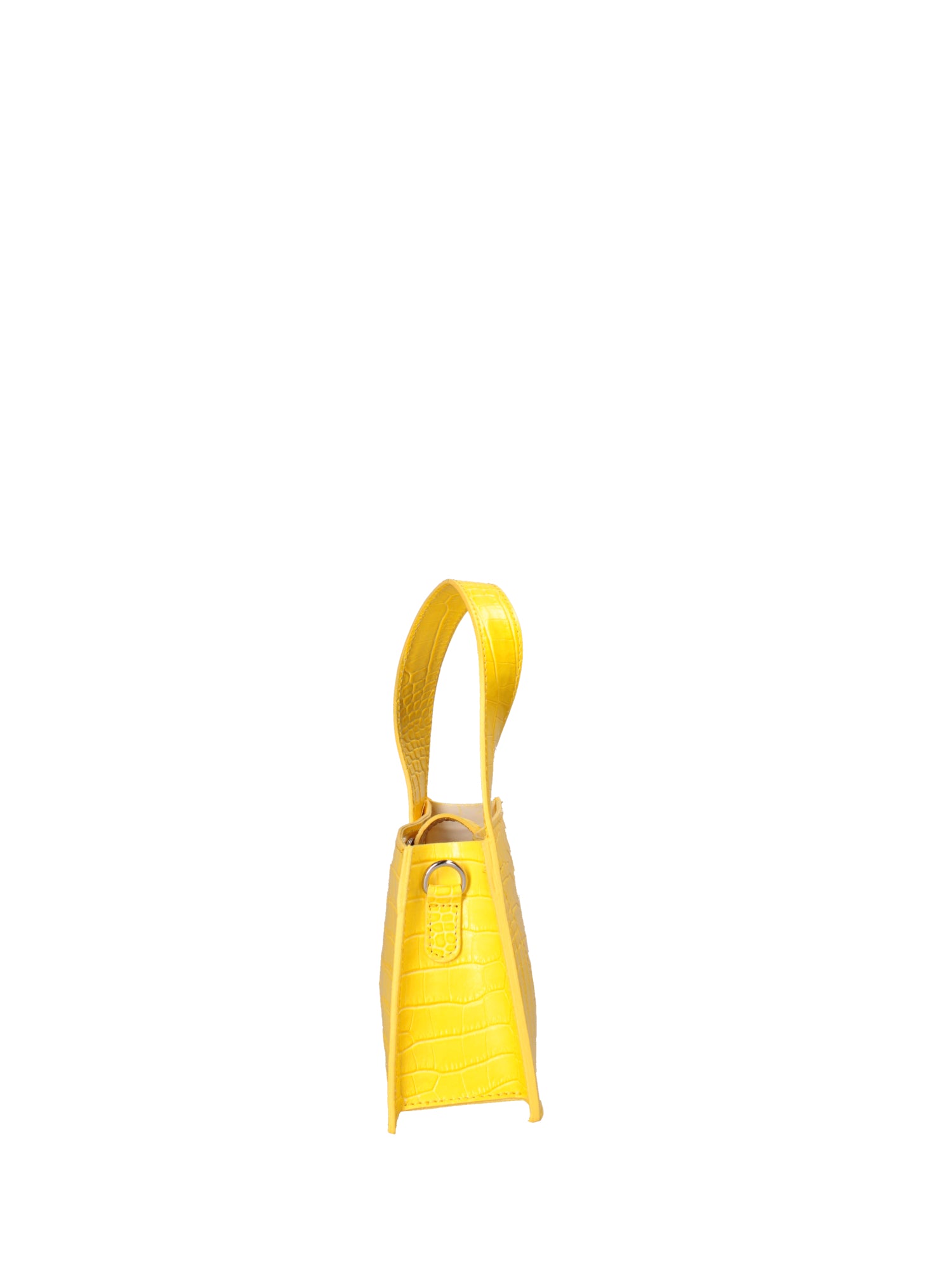 Borsa a mano da donna Vera pelle effetto cocco 07220-C04 GIALLO Roberta Rossi