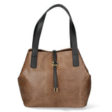 Clarissa Borsa a mano da donna Vera pelle 5276-009 TAUPE SCURO Gave Lux