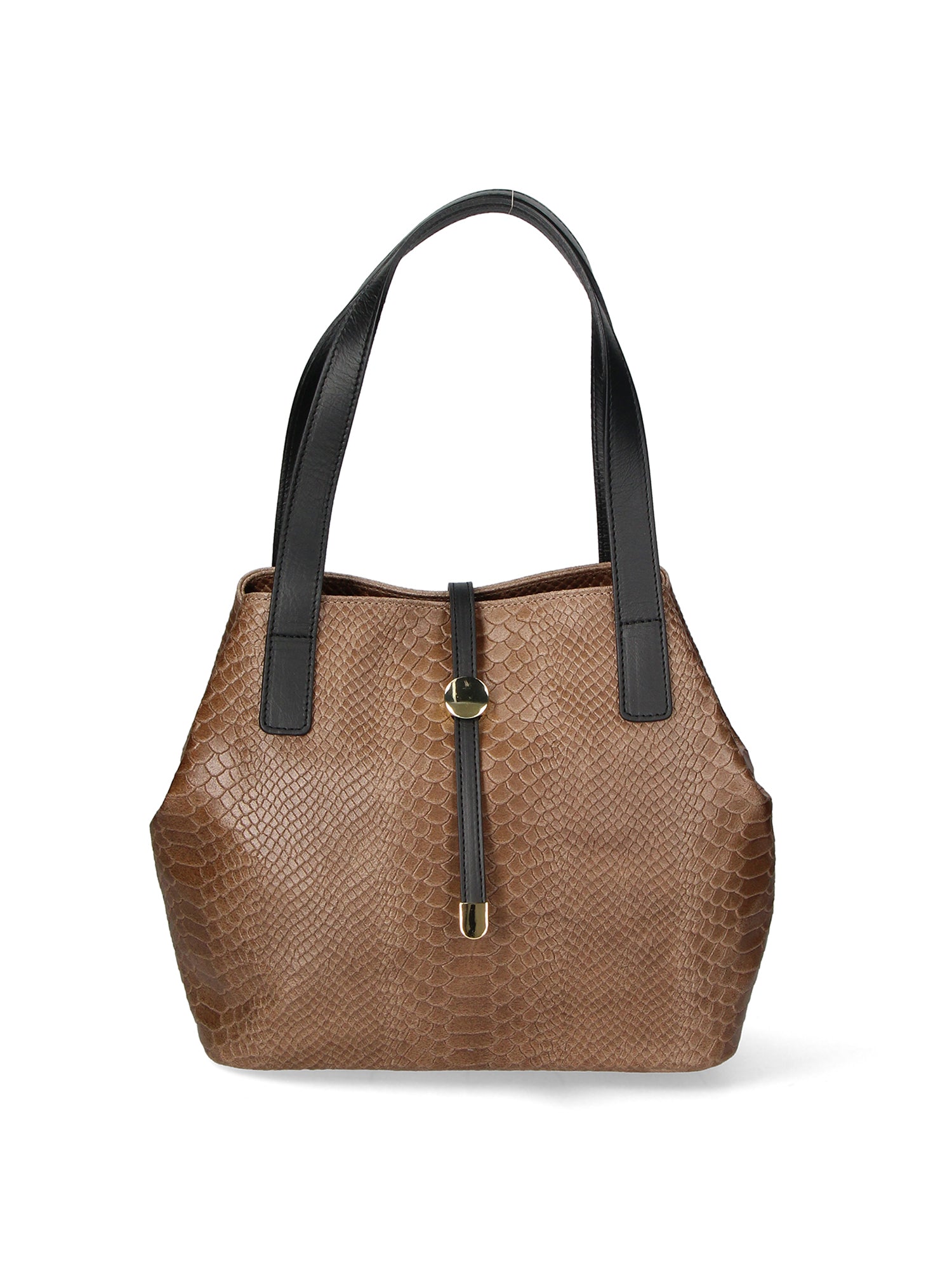 Clarissa Borsa a mano da donna Vera pelle 5276-009 TAUPE SCURO Gave Lux