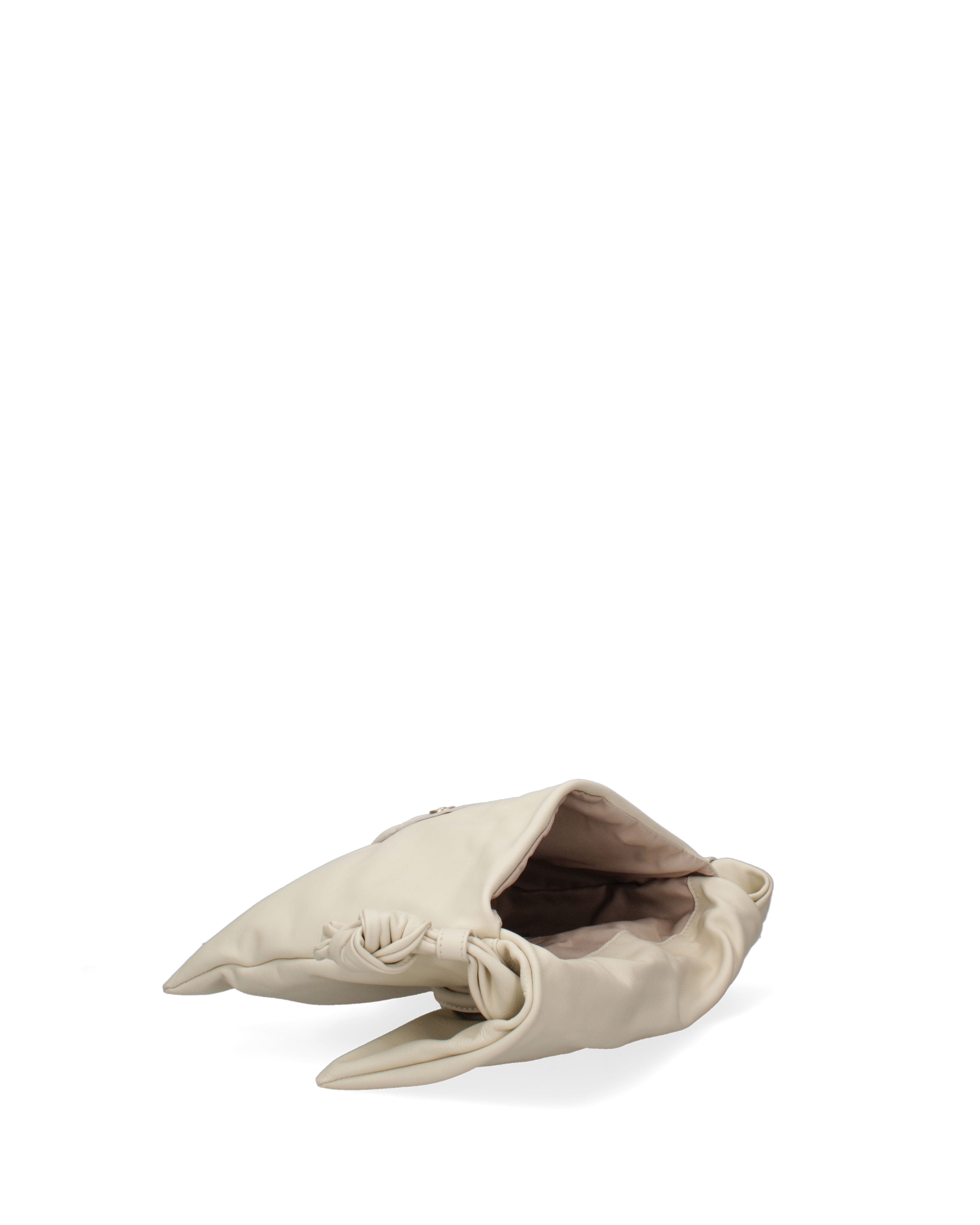 Borsa a spalla da donna Vera pelle 07172-S37 LATTE Viola Castellani