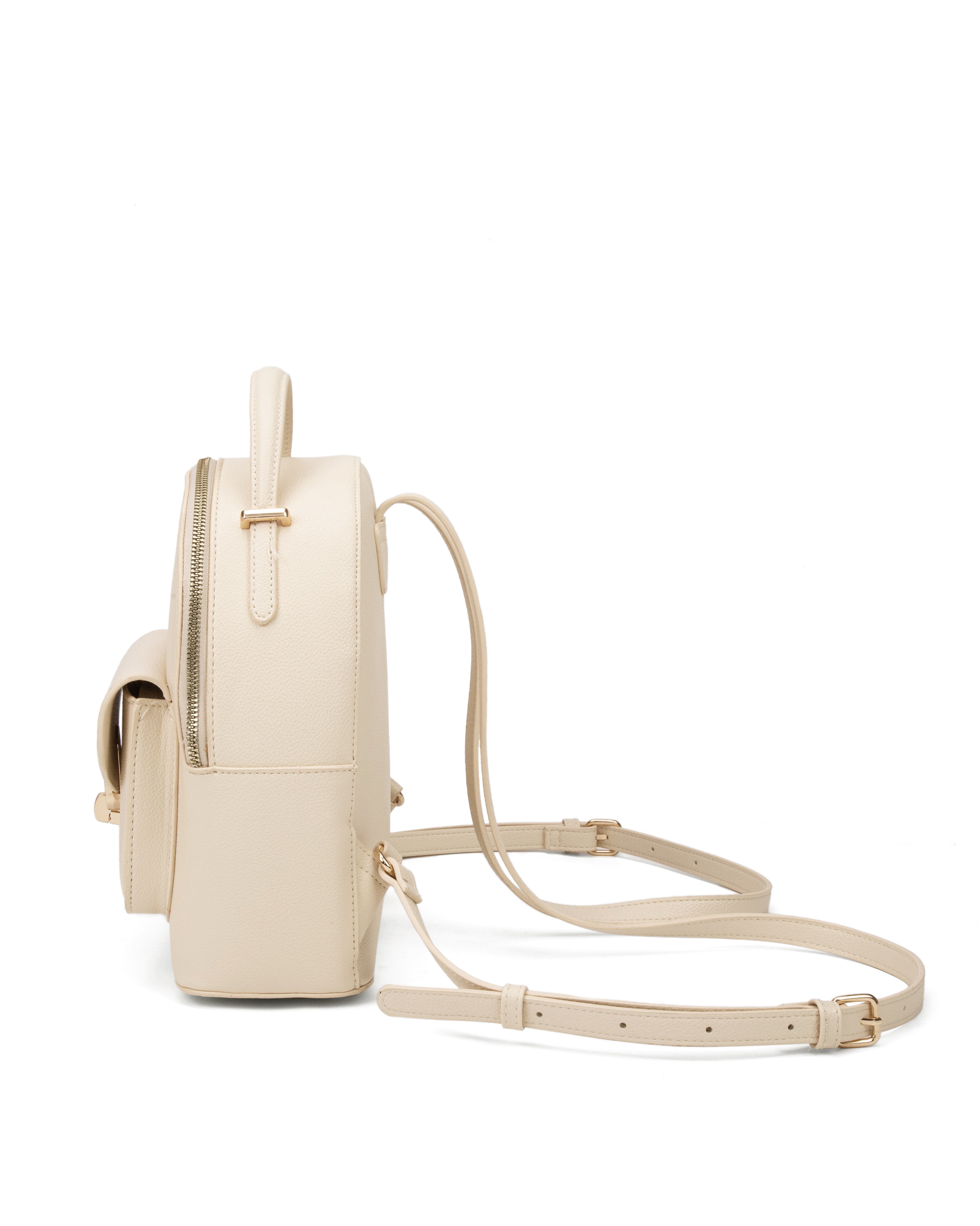 Zaino da donna in pelle vegana Casual 712-3PT-BEIGE Diana&co