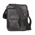 Borsa a tracolla uomo 100% pelle PU PCL3105-BLACK Northampton Polo Club