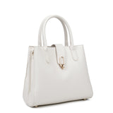 Borsa a mano da donna 100% pelle vegana PU 712-2PT-WHITE Diana&co