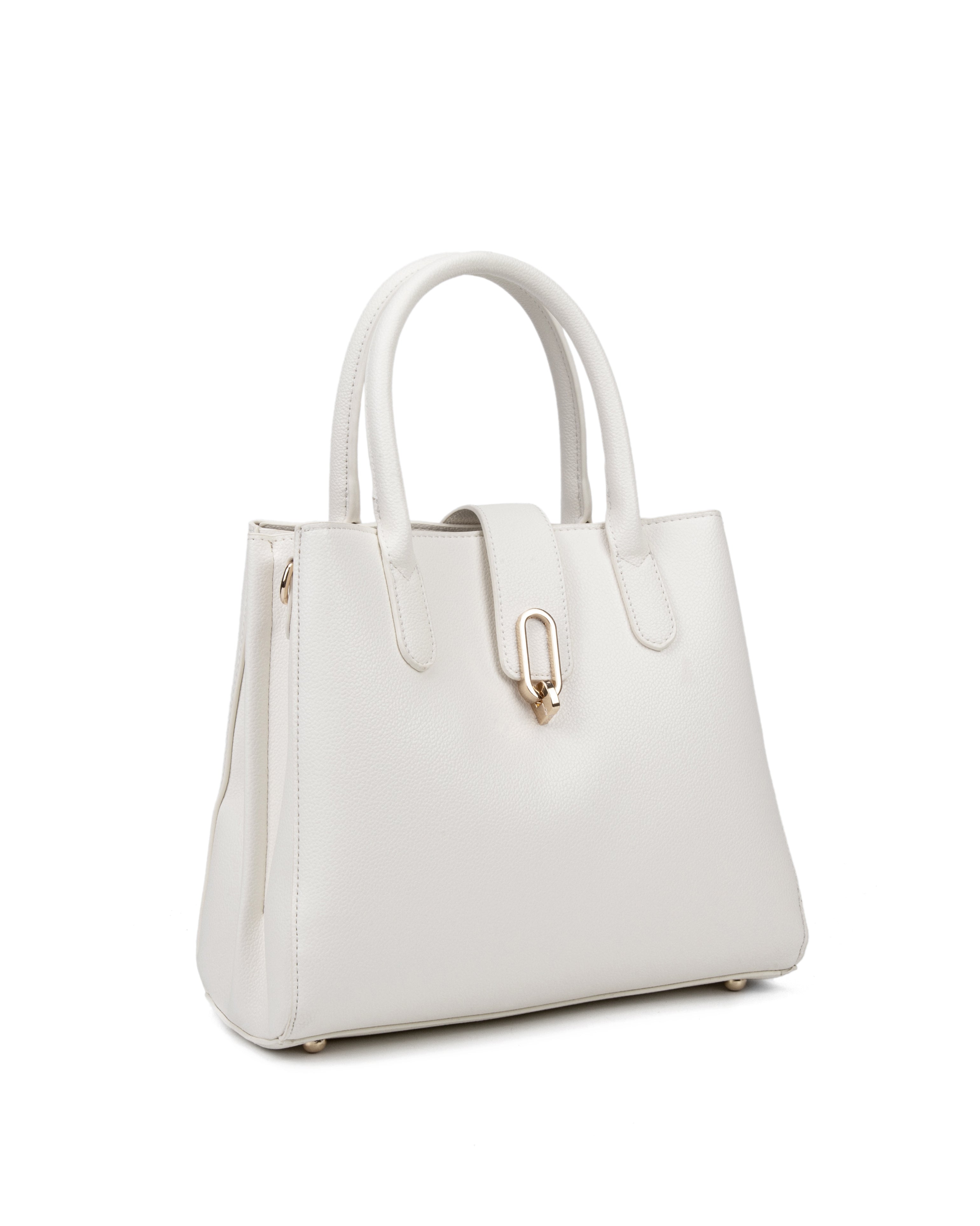 Borsa a mano da donna 100% pelle vegana PU 712-2PT-WHITE Diana&co