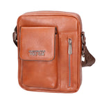 Borsa a tracolla uomo 100% pelle PU PCL3105-BROWN Northampton Polo Club
