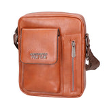 Borsa a tracolla uomo 100% pelle PU PCL3105-BROWN Northampton Polo Club