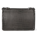 Crystalline Borsa a tracolla da donna Vera pelle 80066-GRIGIO Gave Lux