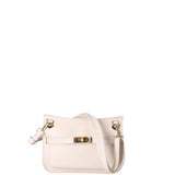 Katie Borsa a tracolla da donna 100% vera pelle 07145-D37 LATTE Viola Castellani