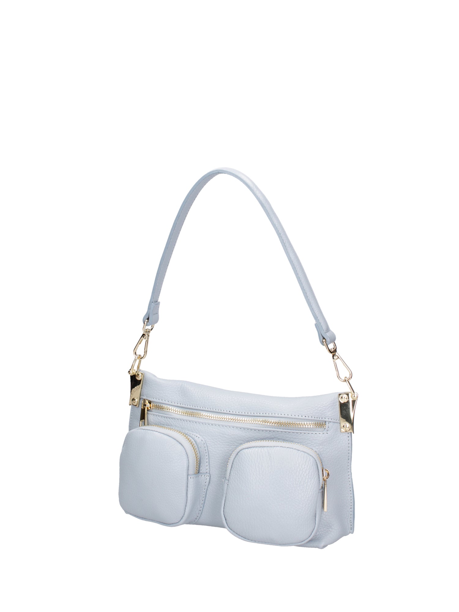 Borsa a spalla da donna Vera pelle 07147-D92 CELESTE Roberta Rossi