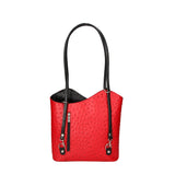 Chanel 3005-12 ROSSO SCURO 20 NERO Zaino da donna in vera pelle Gave Lux