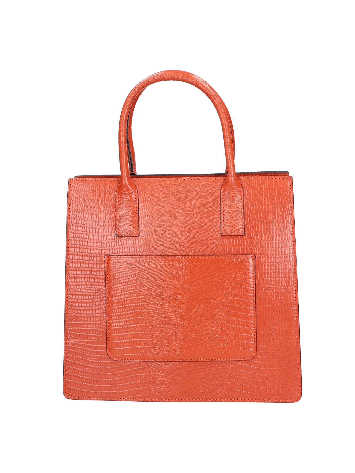 Giulia Borsa a mano da donna Vera pelle effetto cocco 468W-LU35 MATTONE Viola Castellani