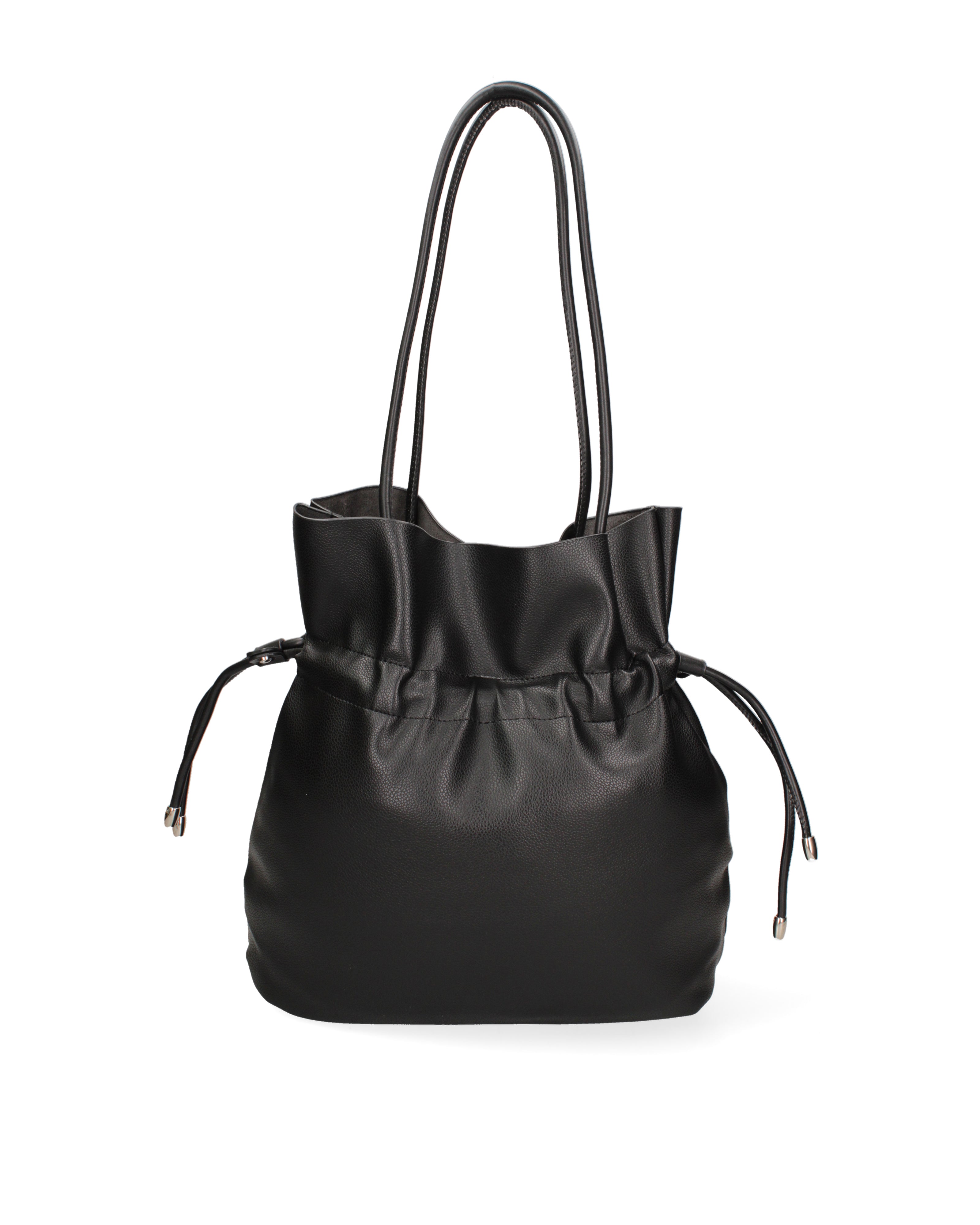 Borsa a spalla da donna 100% PVC F6717-2-BLACK David Jones