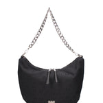 Borsa a spalla da donna 100% vera pelle JR-W-1118-TP-BLACK + SILVER John Richmond