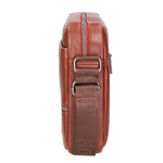 Borsa a tracolla uomo 100% pelle PU PCL3084-BROWN Northampton Polo Club