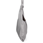 Borsa a spalla da donna 100% vera pelle 07156-D16 GRIGIO Viola Castellani