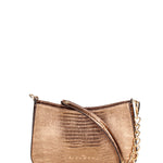 Borsa a spalla da donna Vera pelle effetto lucertola JR-W-1079-D. BRONZE-GOLD John Richmond