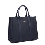 Borsa a mano da donna 100% pelle vegana PU 715-3PT-NAVYBLUE Diana&co