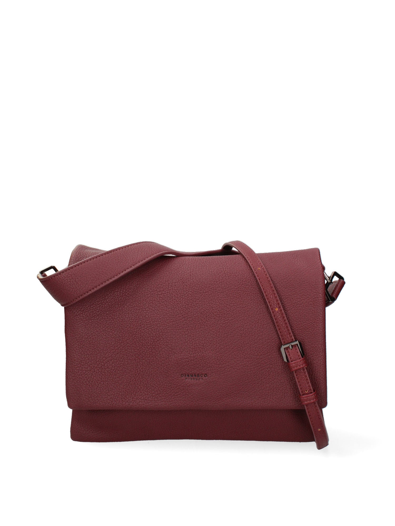 Borsa a spalla da donna Ecopelle 637-2-BURGUNDY Diana&co
