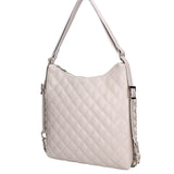 Borsa a spalla convertibile in zaino Vera pelle 07144-S86 GRIGIO Roberta Rossi
