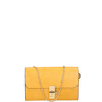 Borsa a tracolla da donna Vera pelle 00734-LU36 SENAPE Viola Castellani