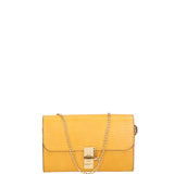 Borsa a tracolla da donna Vera pelle 00734-LU36 SENAPE Viola Castellani